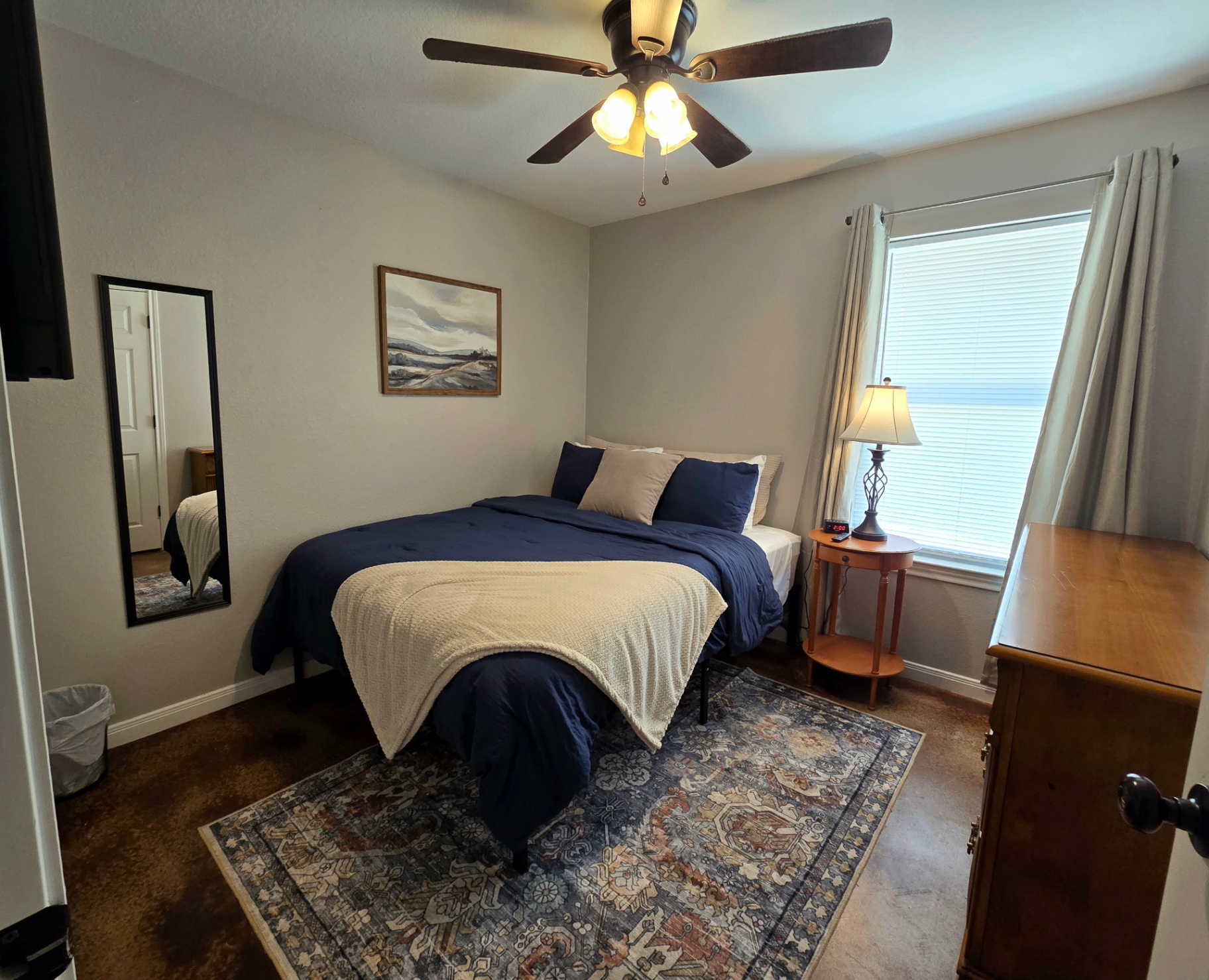 Unit B second bedroom with natural light